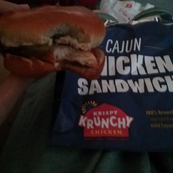 Krispy Krunchy Chicken - This is not a chicken sandiwch. It's a slider. I paid for a sandwich and not a slider. - Chicken Shop Near Me - Las Vegas, Nevada Krispy Krunchy Chicken - This is not a chicken sandiwch. It's a slider. I paid for a sandwich and not a slider. - Chicken Shop Near Me - Las Vegas, Nevada