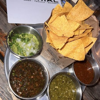 Imperial - Chips and Salsa Flight, with added side of guacamole - Bars Near Me - Ferndale, Michigan