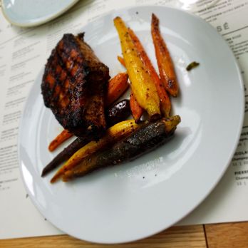 Sixty Vines - Pork Chops with baby Carrots - New American Near Me - Dallas, Texas Sixty Vines - Pork Chops with baby Carrots - New American Near Me - Dallas, Texas
