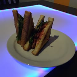 Unplugged - Grilled cheese with spinach, bacon, and tomato