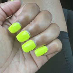 Tip Top Nails - Acrylic set with glow in the dark nails