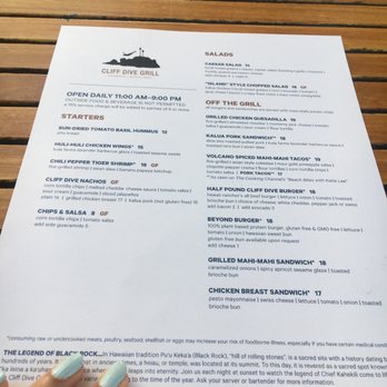 Cliff Dive Grill - Food - Barbeque Near Me - Lahaina, Hawaii