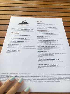 Menu photo 8 Cliff Dive Grill Lahaina, HI Menu photo 8 Cliff Dive Grill Lahaina, HI