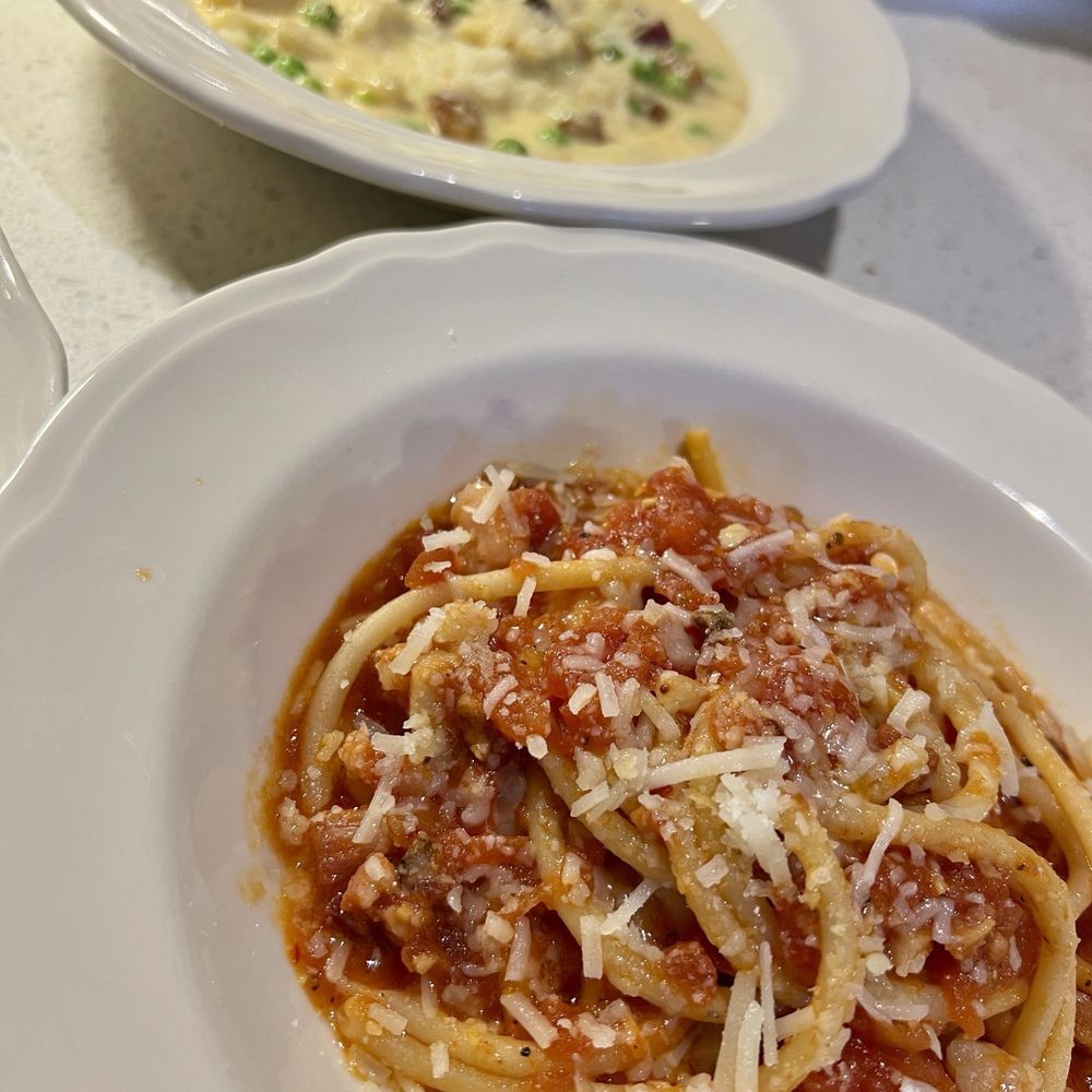 Campanella - Bucatini and Mac & Peas - Italian Near Me - Sebastopol, California Campanella - Bucatini and Mac & Peas - Italian Near Me - Sebastopol, California