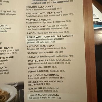 Rossini By Chef Rocco - Menu 10/25 pasta - Pizza Near Me - Port Charlotte, Florida