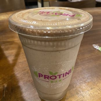 Protini Bar - Banana, plant-based protein, hemp granola, cacao nibs, almond butter, cold brew, almond milk - Juice Bars & Smoothies Near Me - Woodland Hills, California