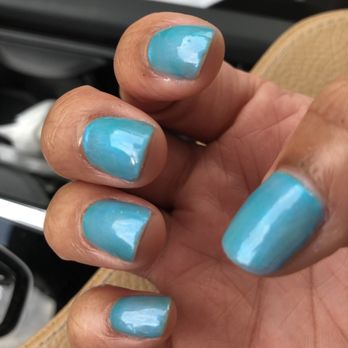 Pure Organic Nails & Spa - Shellac manicure with bubbles and chipping only  after an hour - Nail Salons Near Me - Pearland, Texas