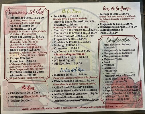 Menu photo 4 Casita Vieja Caguas, PR