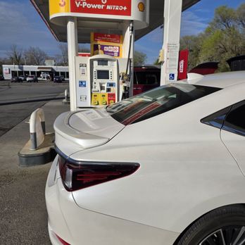 Shell - My pearl white Lexus in front of the pump getting ready to be filled up. - Convenience Stores Near Me - Roanoke, Virginia