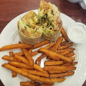 Soho Bar & Grill - Coconut shrimp wrap with sweet potato fries. - Bars Near Me - Mount Airy, North Carolina Soho Bar & Grill - Coconut shrimp wrap with sweet potato fries. - Bars Near Me - Mount Airy, North Carolina