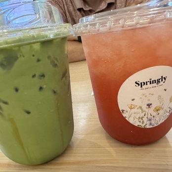 Springly - Lavender Matcha and pink lemonade - Vietnamese Near Me - Fresno, California