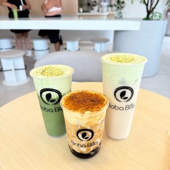 Boba Bliss - Pistachio matcha, creme brulee milk tea, jasmine tea with pistachio - Bubble Tea Near Me - San Jose, California
