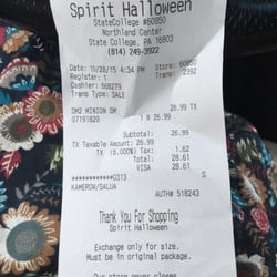 Spirit Halloween - Ticket