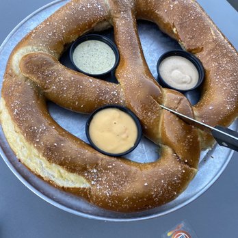 Beerhead Bar and Eatery - a pretzel with dipping sauces - Pizza Near Me - Westerville, Ohio Beerhead Bar and Eatery - a pretzel with dipping sauces - Pizza Near Me - Westerville, Ohio