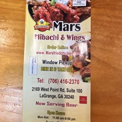 Mars Hibachi and wings 