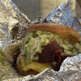 The Special Breakfast Sandwich hold the pepper jack cheese.