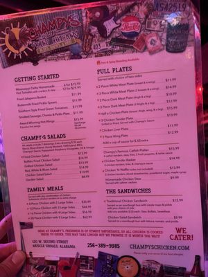 Menu photo 2 Champy's Famous Fried Chicken Muscle Shoals, AL