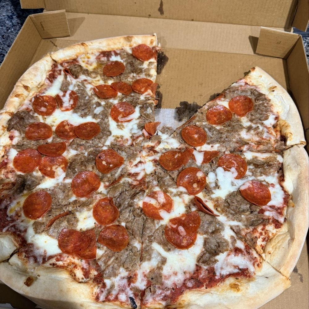 Pizza Man - Pepperoni and sausage Large - Pizza Near Me - Norcross, Georgia Pizza Man - Pepperoni and sausage Large - Pizza Near Me - Norcross, Georgia