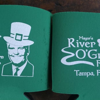 Mayor's River O' Green - Mayor Bob Buckhorn Drink Coozie, Mayor's River O Green 2018, Downtown Tampa - Festivals Near Me - Tampa, Florida Mayor's River O' Green - Mayor Bob Buckhorn Drink Coozie, Mayor's River O Green 2018, Downtown Tampa - Festivals Near Me - Tampa, Florida