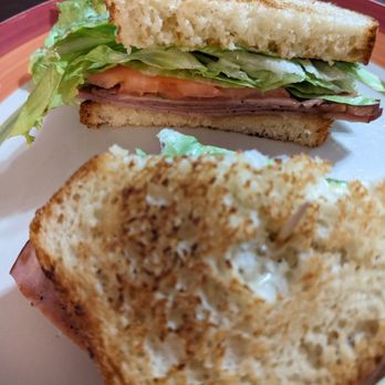 Rebouche’s Cafe - Patricia's Ham Sandwich on plate at home. - Bakeries Near Me - Chalmette, Louisiana