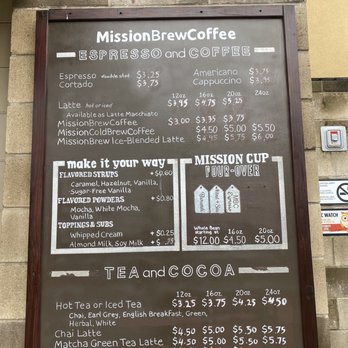 Mission Brew Coffee - Menu - Coffee & Tea Near Me - San Diego, California Mission Brew Coffee - Menu - Coffee & Tea Near Me - San Diego, California