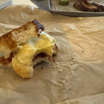 Krankies - Bacon egg and cheese biscuit and potatoes wedges - Coffee & Tea Near Me - Winston-Salem, North Carolina Krankies - Bacon egg and cheese biscuit and potatoes wedges - Coffee & Tea Near Me - Winston-Salem, North Carolina