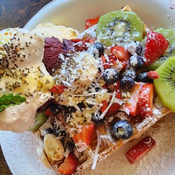 Waffle and Berry - My dish from above - Waffles Near Me - Honolulu, Hawaii