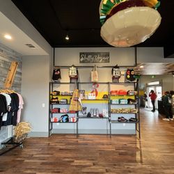 Shop section exit on back right