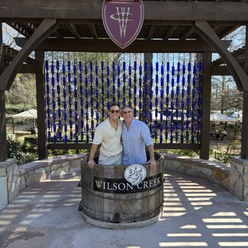 Grapeline Wine Tours - Eric and Hunter at Wilson Creek Winery - Wine Tours Near Me - Temecula, California Grapeline Wine Tours - Eric and Hunter at Wilson Creek Winery - Wine Tours Near Me - Temecula, California