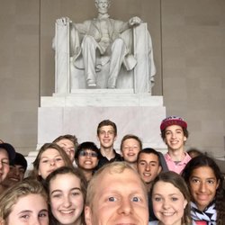 Covenant Academy - Hanging out in front of the Lincoln Memorial! #covenantacademycypress #washingtondc