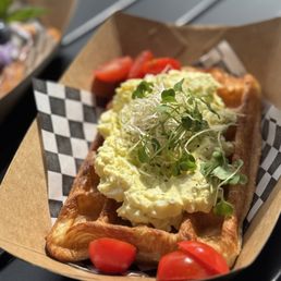 Egg Salad Croffle: surprisingly a nice savory dish! Egg Salad Croffle: surprisingly a nice savory dish!