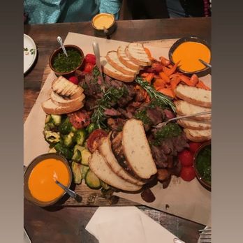 BLDG5 - Steak & potato board for 4! Easily fed all 5 of us, with leftovers. - New American Near Me - Baton Rouge, Louisiana