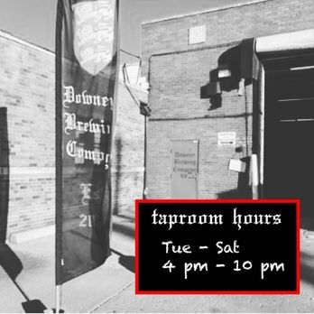 Downey Brewing Company - a black and white photo of a sign for downey's brewery - Breweries Near Me - Dearborn, Michigan