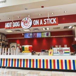 Hot Dog on a Stick - Front counter. Colorful as ever. Feb 2026