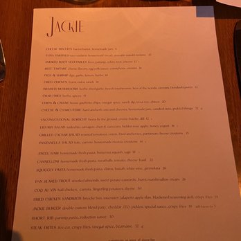Jackie - Good Menu - New American Near Me - Washington, DC, District of Columbia Jackie - Good Menu - New American Near Me - Washington, DC, District of Columbia