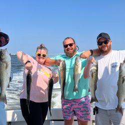 Last Hurrah Charter Fishing - Our crew and the rockfish we caught