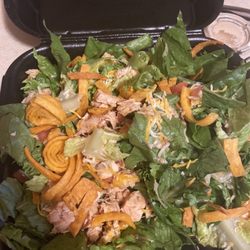 RibCrib BBQ - This is the smoked "chicken" salad. It looks like crumbs of chicken that were scraped up. It went directly into the trash.