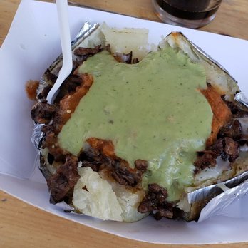 Rio Tacos - Stuffed Potato with Asada - Mexican Near Me - Albuquerque, New Mexico Rio Tacos - Stuffed Potato with Asada - Mexican Near Me - Albuquerque, New Mexico