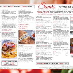 Sami's Marco Island - Breakfast & Lunch Menu - Back