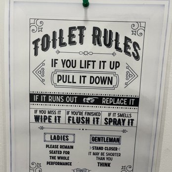 Legends Distillery - The sign above the toilet was funnier than half the comedians tonight. - Distilleries Near Me - Cumming, Georgia