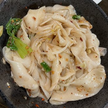 Uncle Zhou - Dial Oil Hand Drawn Wide Noodle - Chinese Near Me - Plano, Texas