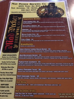 Menu photo 6 Mad Pecker Brewing San Antonio, TX