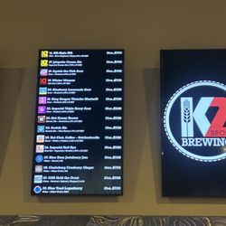 K2 Brothers Brewing at Freewill - Menu