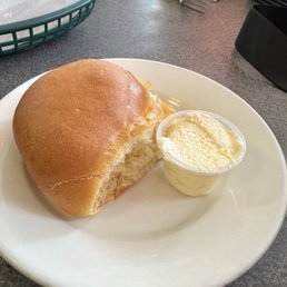 Their homemade Rolls with butter are yummy!