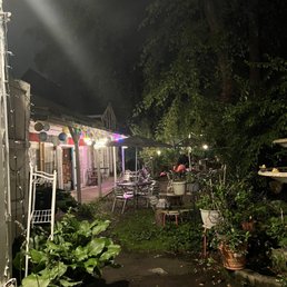outdoor seating area at night outdoor seating area at night