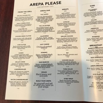 Arepa Please - Menu 1 - Coffee & Tea Near Me - Jacksonville, Florida