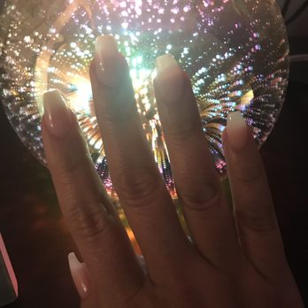 Edgy Nails & Spa - Nike did my pink and white - Nail Salons Near Me - Riverside, California