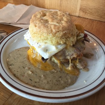 Pine State Biscuits - The legend.  Reggie Deluxe.  Bask in it's decadent glory! - Breakfast & Brunch Near Me - Portland, Oregon