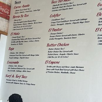 Taco Empreso - Menu - Tacos Near Me - Edison, New Jersey Taco Empreso - Menu - Tacos Near Me - Edison, New Jersey
