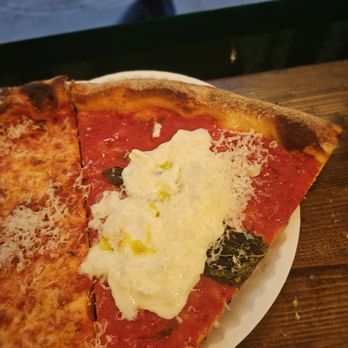 Cello’s Pizzeria - Plain (left, a bit salty)
Burrata (right, much better.) Burrata highlight - Pizza Near Me - New York, New York Cello’s Pizzeria - Plain (left, a bit salty)
Burrata (right, much better.) Burrata highlight - Pizza Near Me - New York, New York